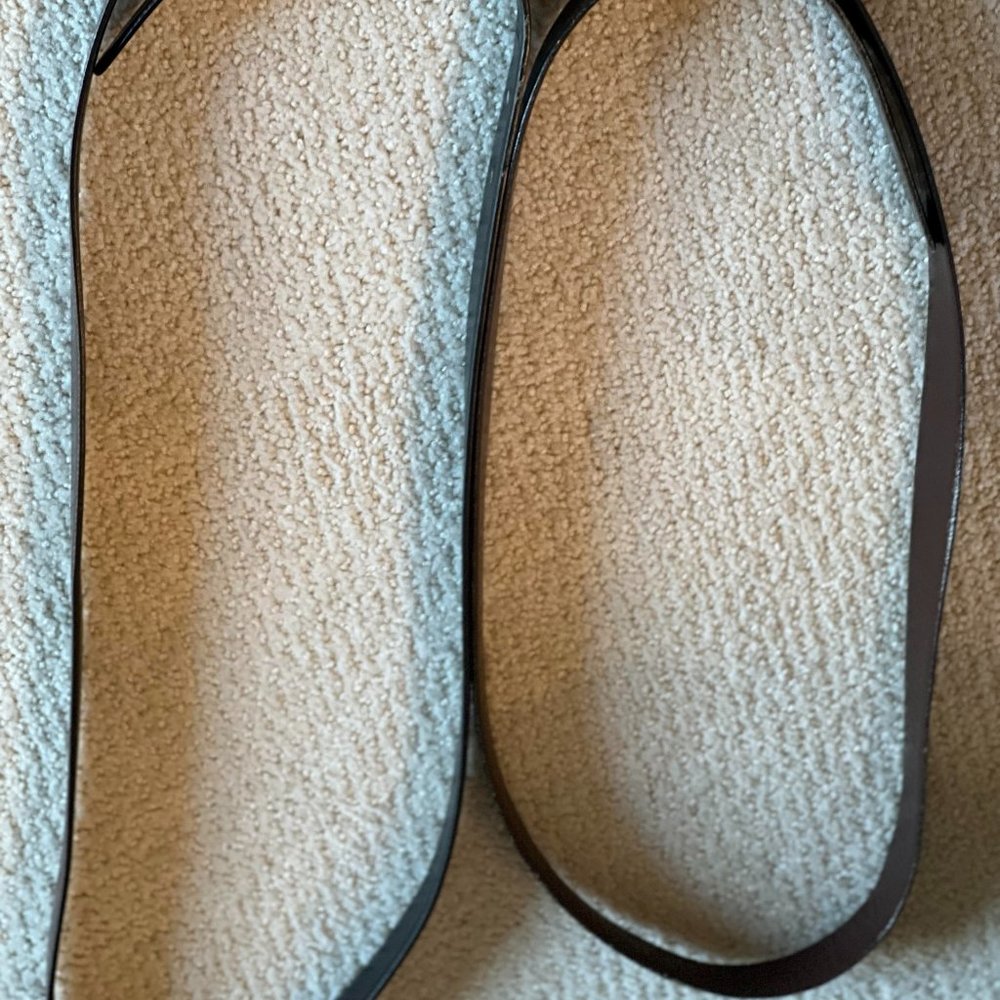 REVERSIBLE LEATHER BELTS SIZE 38 BROWN, BLACK INITIAL B